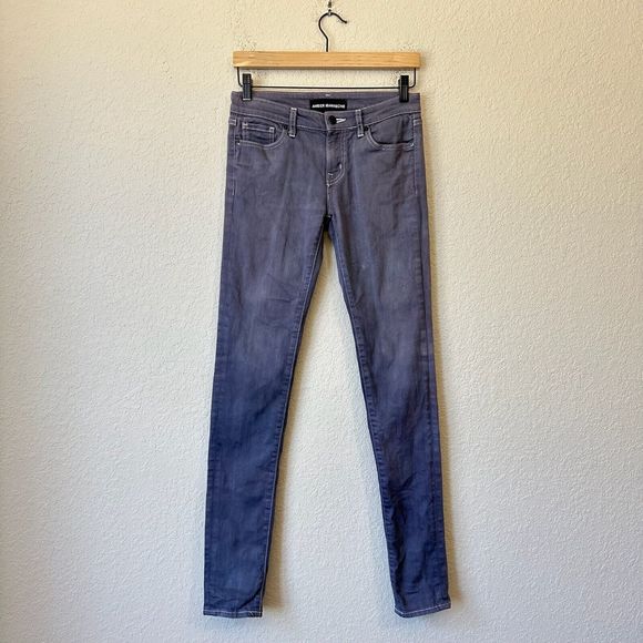 AMBER IBARRECHE x UNIQLO Printed Low-Rise Skinny Jeans in Grey - Picture 4 of 12